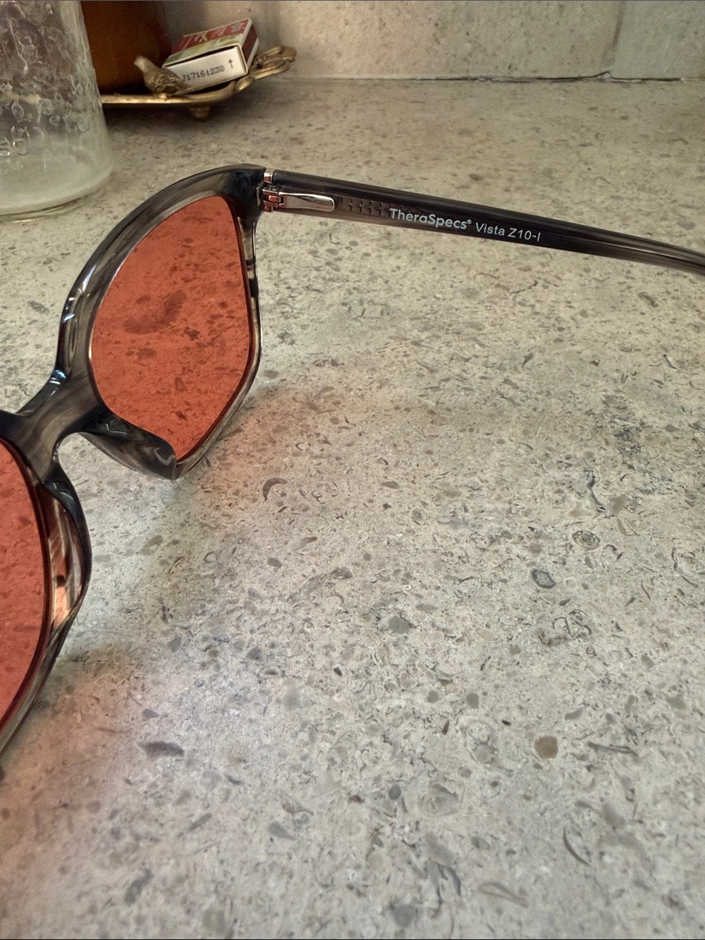 TheraSpecs Vista Migraine Photosensitive Glasses FL-Pro FL-41 Gold Dust Tortoise - Picture 3 of 6